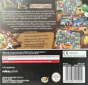 Jewel Link: Safari Quest - Box - Back Image