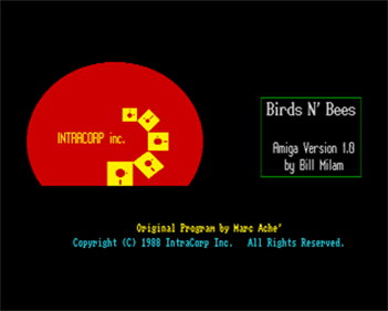 Birds N' Bees - Screenshot - Game Title Image