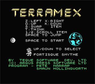 Terramex: The Cartoon Animation Game - Screenshot - Game Title Image