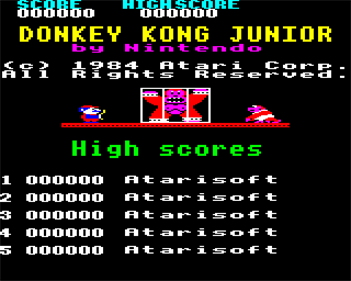 Donkey Kong Junior - Screenshot - High Scores Image