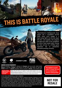 PlayerUnknown's Battlegrounds - Box - Back - Reconstructed Image