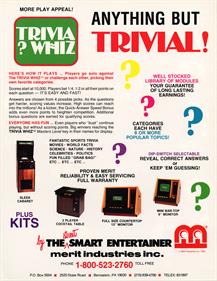 Trivia Whiz - Advertisement Flyer - Back Image