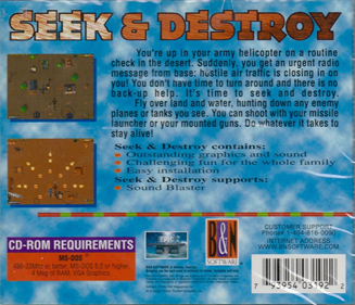 Seek and Destroy - Box - Back Image