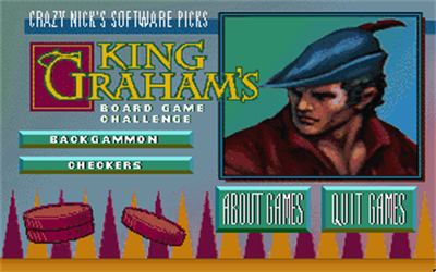 Crazy Nick's Software Picks: King Graham's Board Game Challenge: Checkers & Backgammon - Screenshot - Game Title Image
