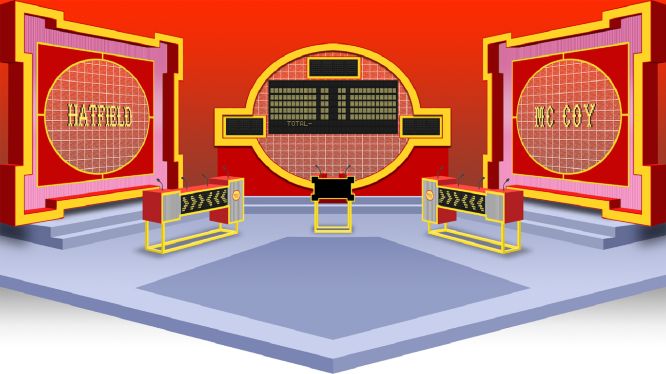 family feud red set