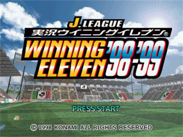 J.League Jikkyou Winning Eleven '98-'99 - Screenshot - Game Title Image