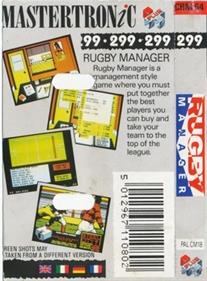 Rugby Manager - Box - Back Image