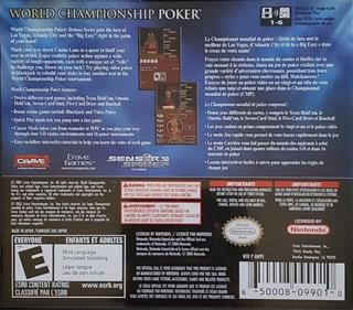 World Championship Poker: Deluxe Series - Box - Back Image