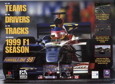 Formula One 99 - Advertisement Flyer - Front Image