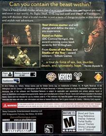 The Wolf Among Us - Box - Back Image