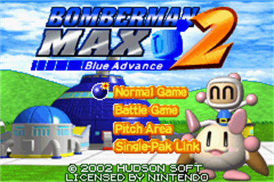 Bomberman Max 2: Blue Advance - Screenshot - Game Title Image