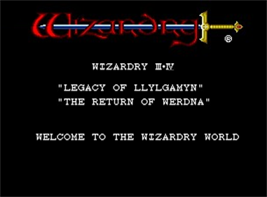Wizardry III・IV - Screenshot - Game Title Image