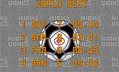 Kick Goal - Screenshot - High Scores Image