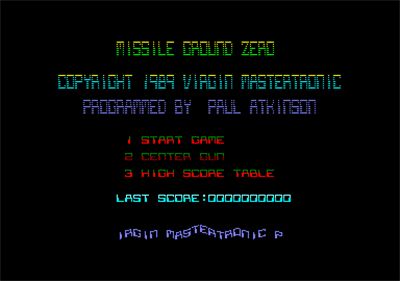 Missile Ground Zero - Screenshot - Game Title Image