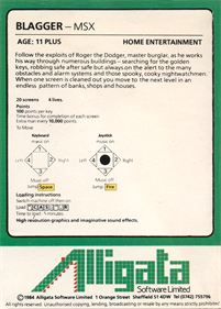 Blagger (Enhanced version) - Box - Back Image