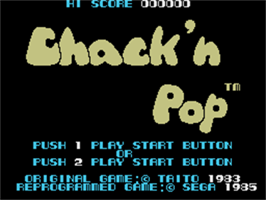 Chack'n Pop - Screenshot - Game Title Image