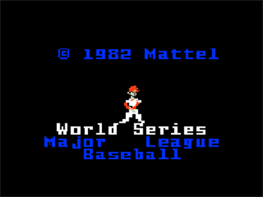 World Series Major League Baseball - Screenshot - Game Title Image