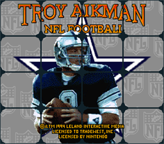 Troy Aikman NFL Football - Screenshot - Game Title Image