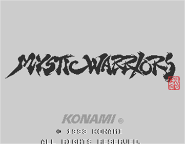 Mystic Warriors: Wrath of the Ninjas - Screenshot - Game Title Image
