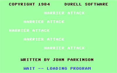 Harrier Attack! - Screenshot - Game Title Image