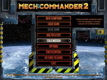 MechCommander 2 - Screenshot - Game Select Image