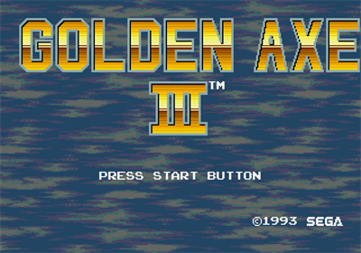 Golden Axe III - Screenshot - Game Title Image