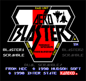 Aero Blasters - Screenshot - Game Title Image