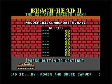Beach-Head II: The Dictator Strikes Back - Screenshot - High Scores Image
