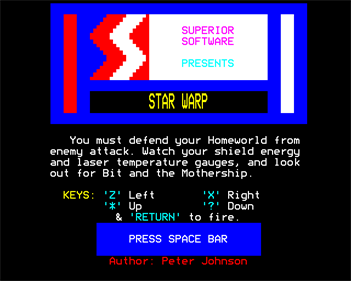 Star Warp - Screenshot - Game Title Image
