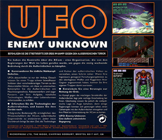 UFO: Enemy Unknown - Box - Back Image