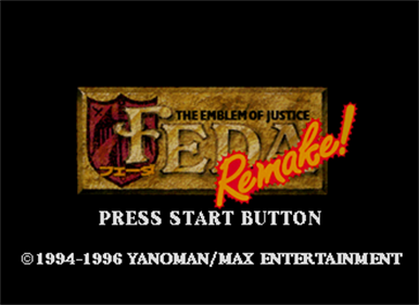 FEDA Remake! The Emblem of Justice - Screenshot - Game Title Image