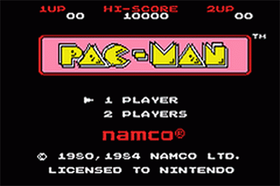 Classic NES Series: Pac-Man - Screenshot - Game Title Image