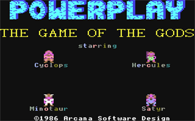 Powerplay: The Game of the Gods	 - Screenshot - Game Title Image