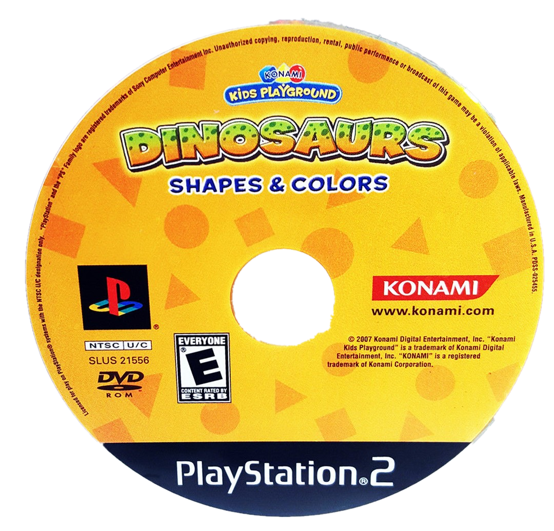 Playstation 2 Jogo Konami Kids Dinossauro Shapes&colors