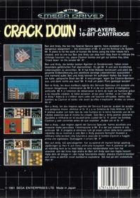 Crack Down - Box - Back Image