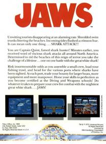 Jaws (Box Office Software) - Box - Back Image