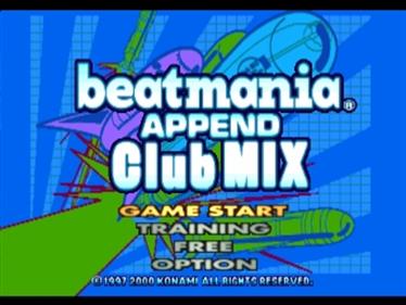 beatmania: Append Club Mix - Screenshot - Game Title Image