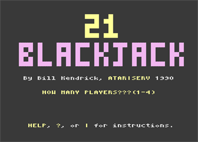 21 Blackjack - Screenshot - Game Title Image