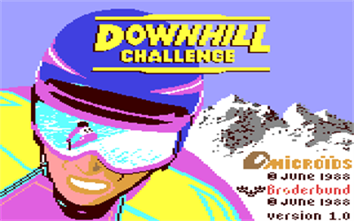Downhill Challenge (Brøderbund Software) - Screenshot - Game Title Image