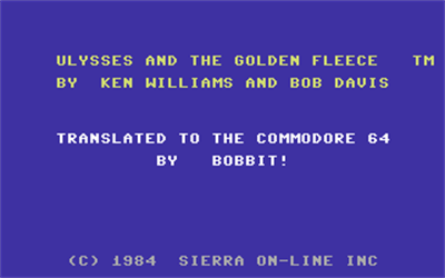Ulysses and the Golden Fleece - Screenshot - Game Title Image