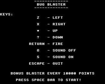 Bug Blaster - Screenshot - Game Title Image