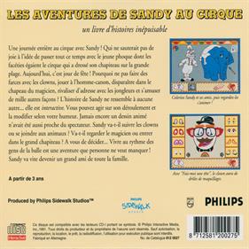 Sandy's Circus Adventure - Box - Back Image