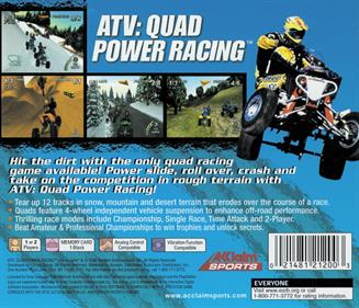 ATV: Quad Power Racing - Box - Back Image