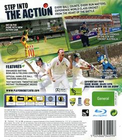 International Cricket 2010 - Box - Back Image