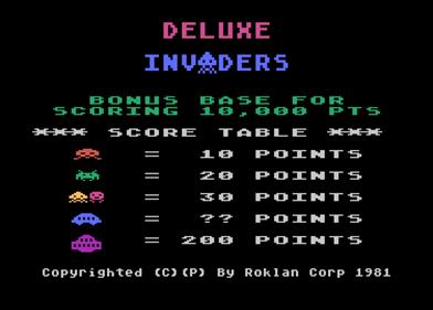 Deluxe Invaders - Screenshot - Game Title Image