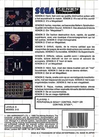 Xenon 2: Megablast - Box - Back Image