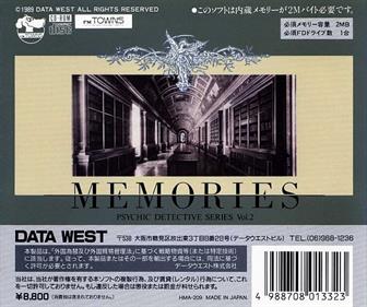 Psychic Detective Series Vol. 2: Memories - Box - Back Image