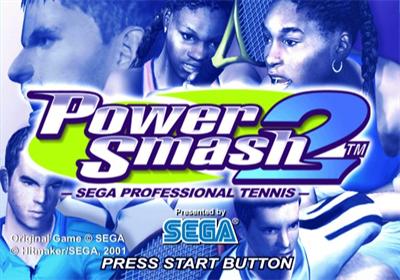 Sega Sports Tennis - Screenshot - Game Title Image
