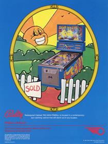Mr. & Mrs. Pac-Man Pinball - Advertisement Flyer - Back