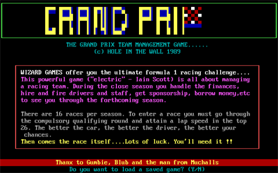 Grand Prix - Screenshot - Game Title Image